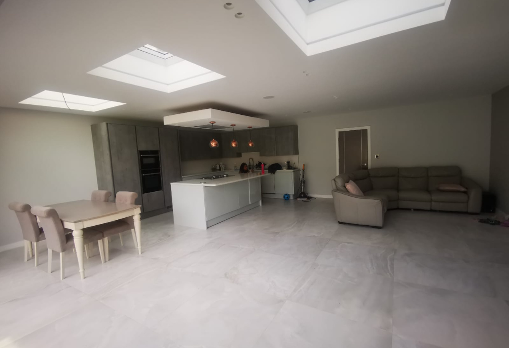 our work on a dual tone modern kitchen